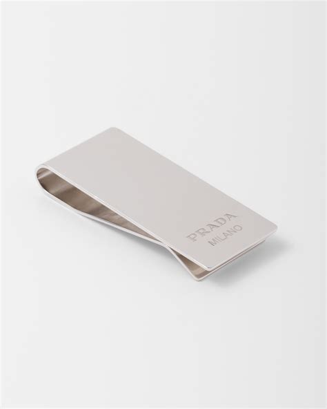 prada silver money clip|Prada sells clips.